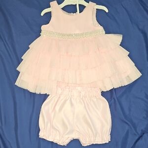 American Princess Light Pink Tiered Dress Set